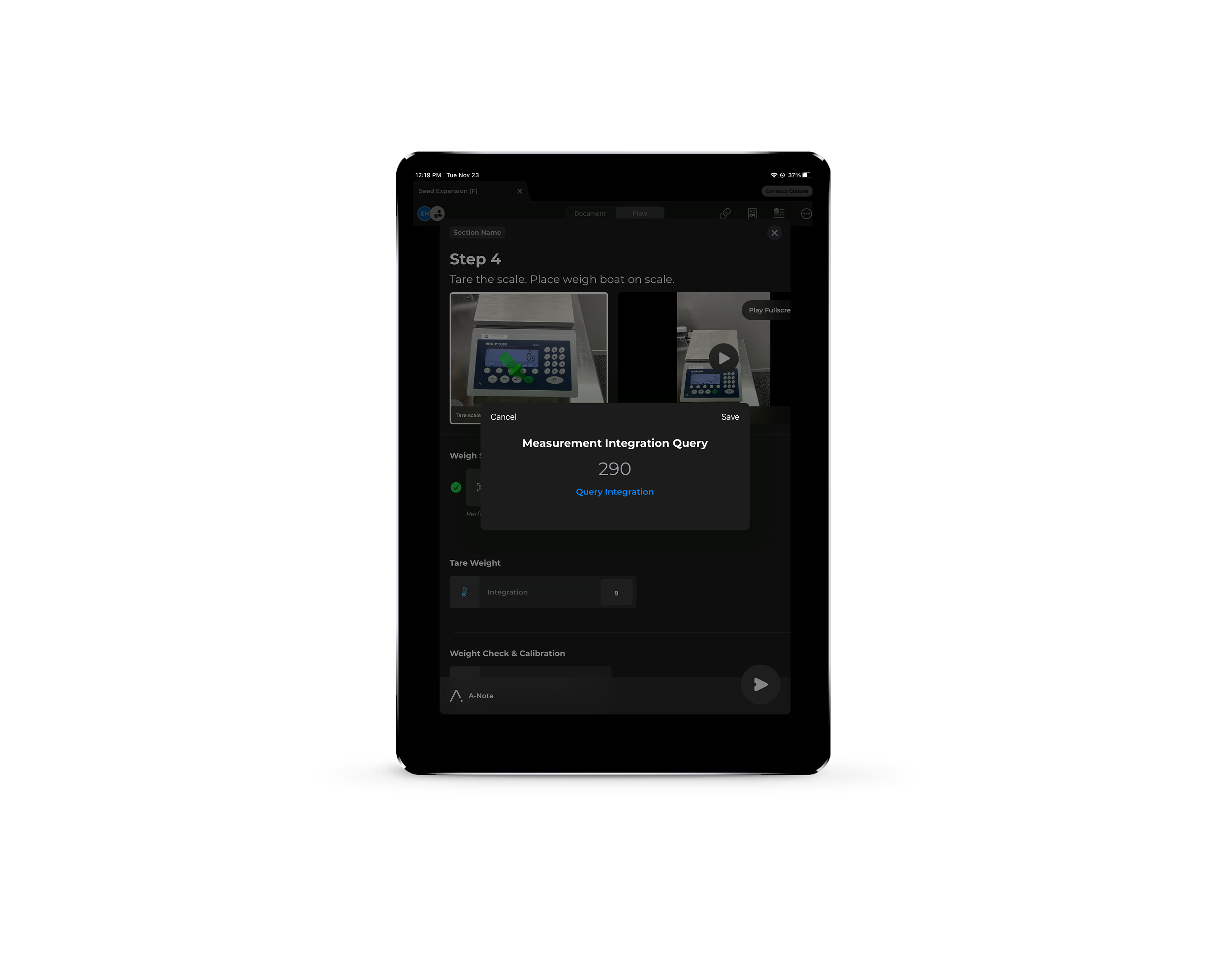 Apprentice execution workflows on tablet